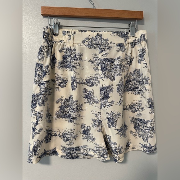 NWT Lush Ivory Toile de Jouy Short Sleeve Shirt and Shorts Set Pajamas, M - Picture 7 of 11